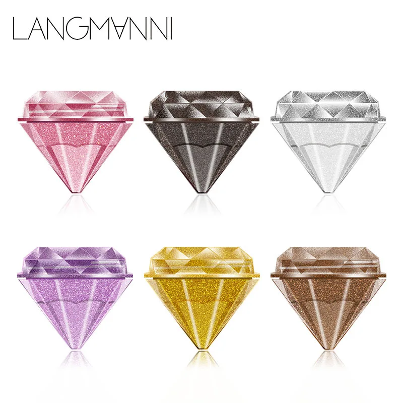

LANGMANNI 6 Color Diamond Pearlescent Liquid Eyeshadow Glitter Bright Colorful Eyeshadow Pallete Eye Makeup Cosmetics Beauty