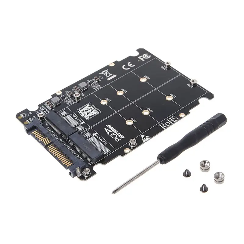 2 в 1 M.2 NVMe SATA-Bus SSD к PCI-e U.2 SFF-8639 адаптер PCIe M2 конвертер для настольного компьютера |