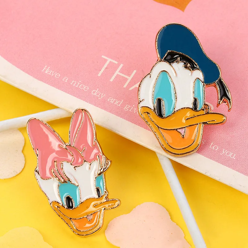 Брошь с эмалью в виде мультяшных животных Микки Минни Маус Дональд Дак две белки