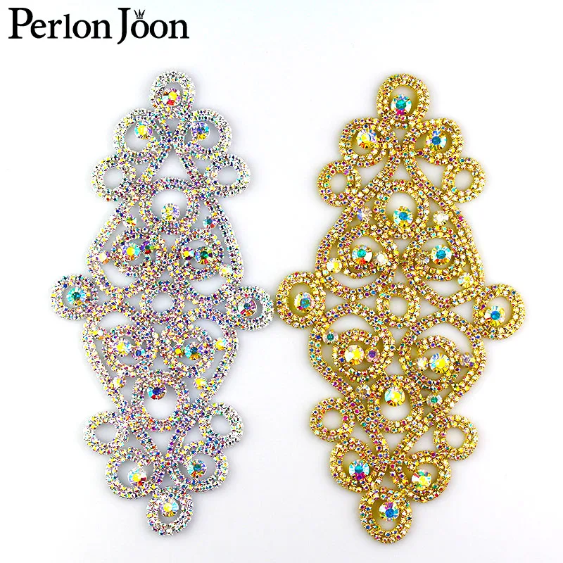 Diy пришивать одежду сверкающие Ретро стразы аппликация Ab кристалл украшение для