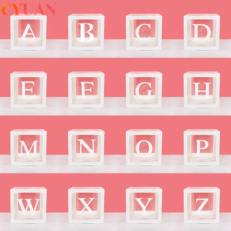 Прозрачная подарочная коробка с надписью Baby Shower для девочек и мальчиков