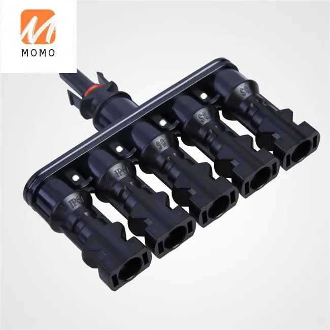 

TUV UL certificated IP67 Solar System Accessory T Branch Connectors Cable Coupler Combiner 5 to 1 branch cable plug connector