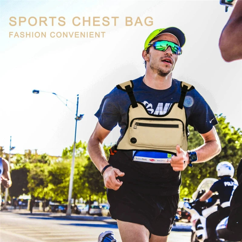 

Мужская нагрудная сумка в стиле хип-хоп, уличная тактическая уличная жилетка в стиле Оксфорд, нагрудная сумка для женщин и мужчин, функциона...