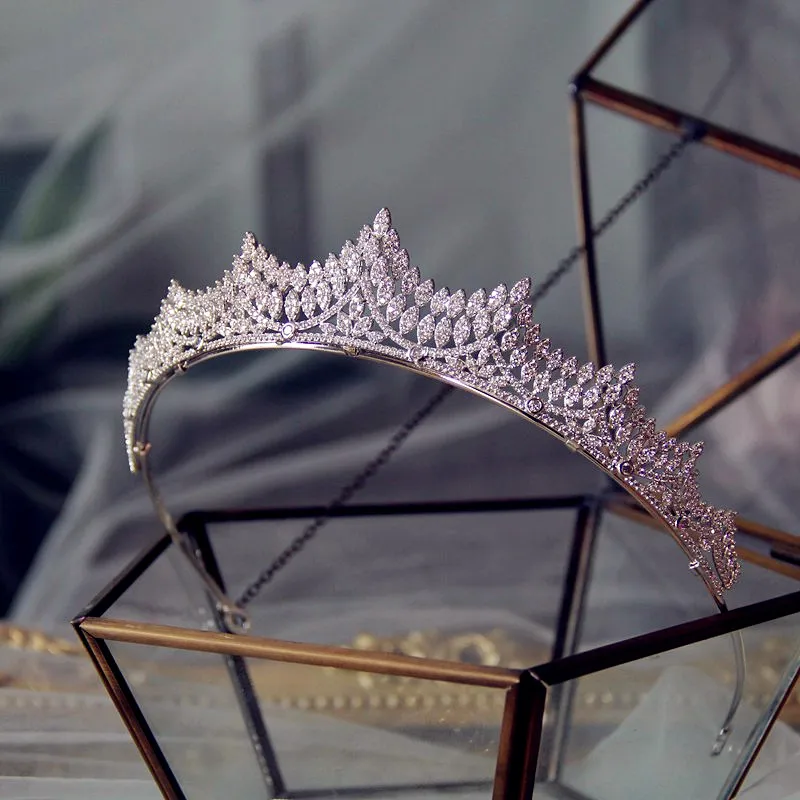 

Bridal Headdress European Style Hair Accessories Zircon Crown Ornament Princess Crown Wedding Dress