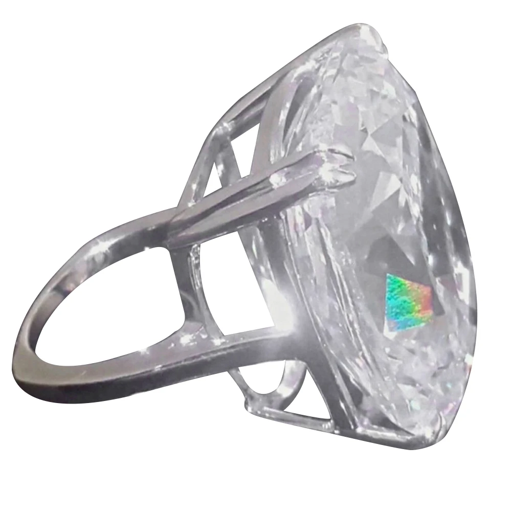 Женское кольцо с квадратным фианитом роскошное свадебное украшение подарок для