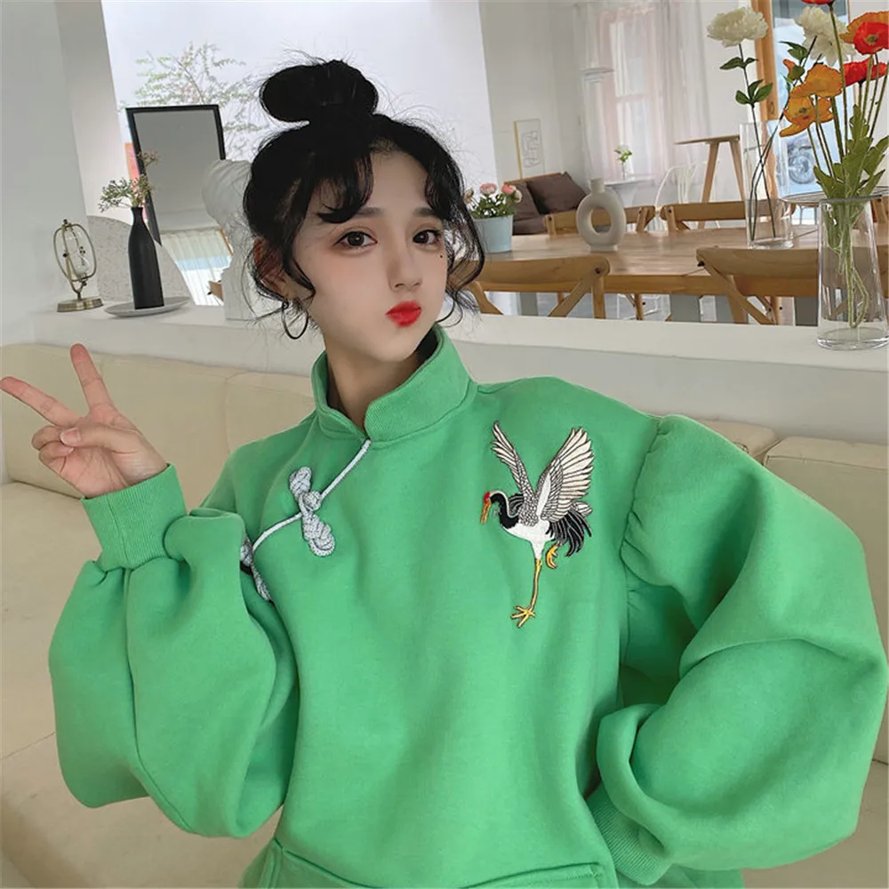 Осенне-зимний флисовый пуловер с принтом в стиле Харадзюку, плотные свободные женские толстовки, толстовка, женское повседневное пальто