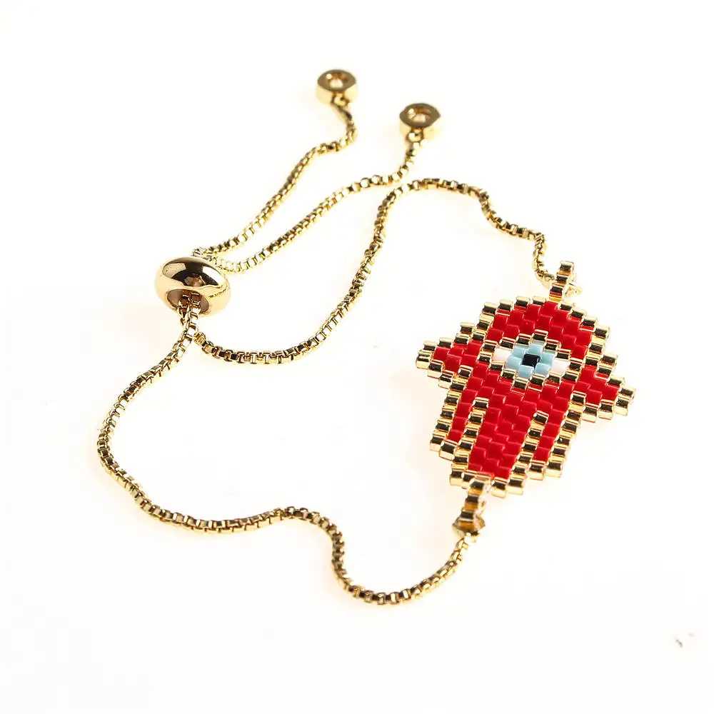 Go2boho Perles MIYUKI браслет evil eye Fatima Hamsa браслеты для женщин Delica бусы ювелирные изделия Pulsera Mujer ручной работы Boho