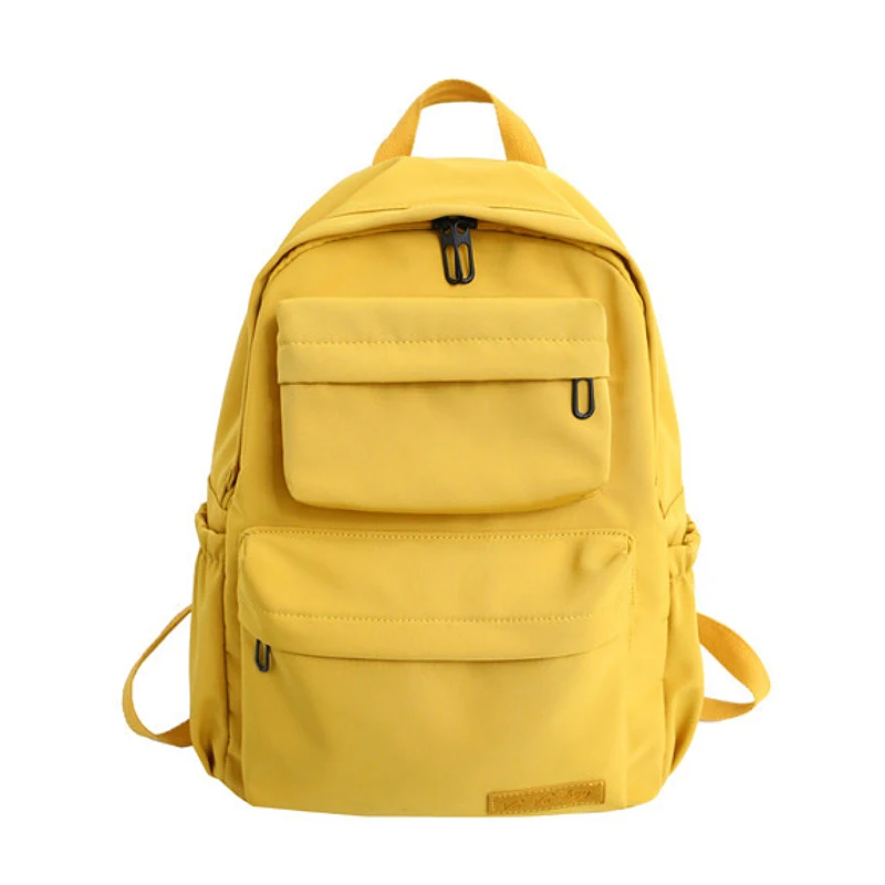 Цвет: желтый Fashion Waterproof Nylon Backpack for Women Multi Pocket Travel Backpacks Female School Bag for Teenage Girls Book Mochilas - Цвет: Цвет: желтый
