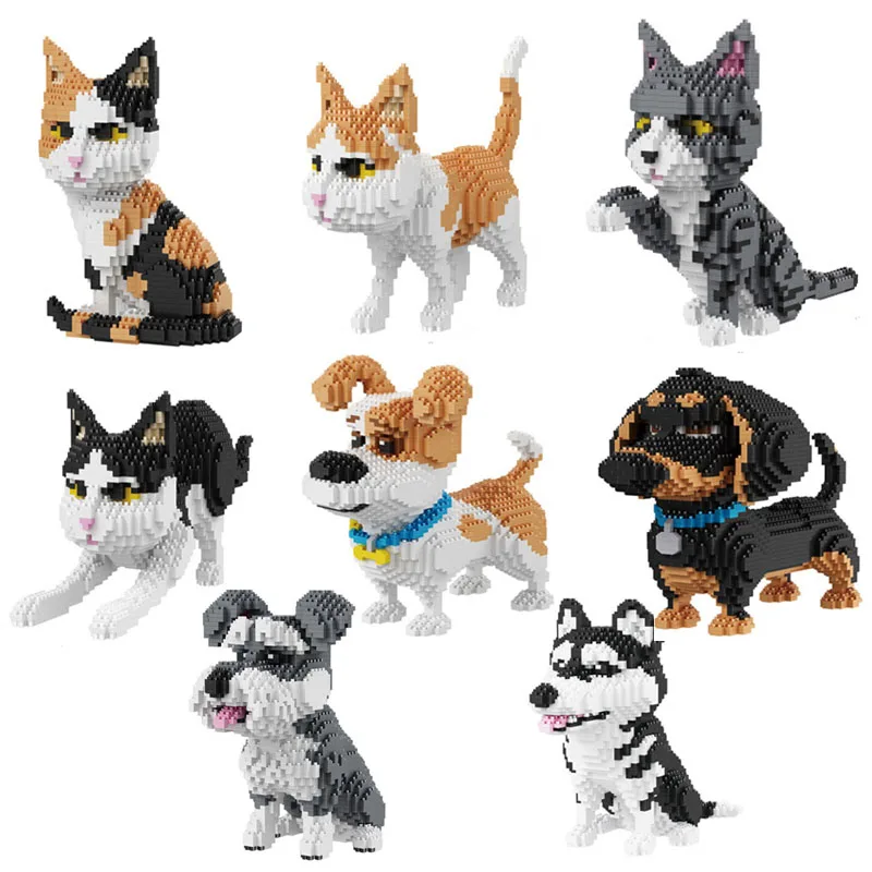 Конструктор Balody с милым мультяшным котом алмазные блоки модель черного кота