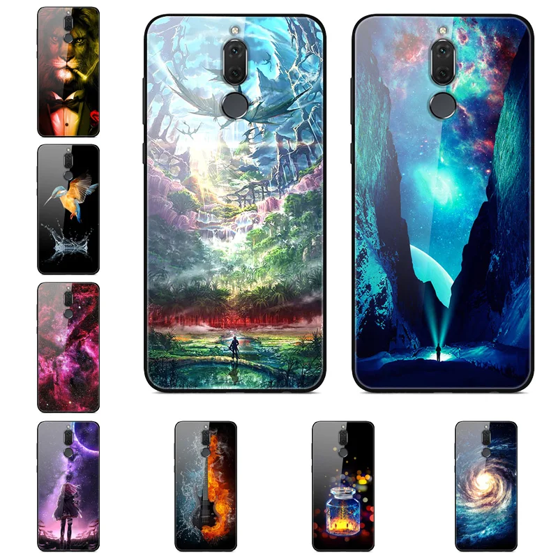 Чехол из закаленного стекла для Huawei Mate 10 lite силиконовый мягкий бампер чехол Nova2i
