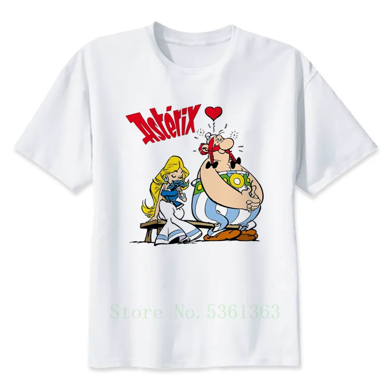 Asterix футболка бренд 2019 Мужская с коротким рукавом простая Топы круглым вырезом