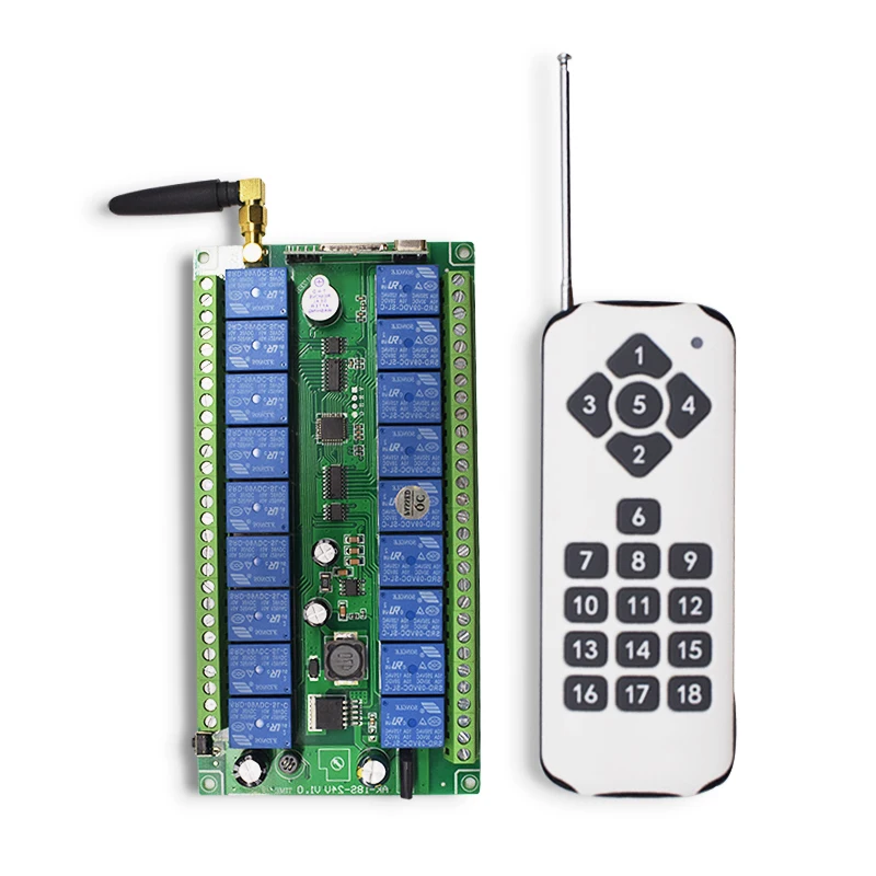 

DC 24V 18CH RF Wireless Remote Control switch 1000 m Agriculture security industry control new power on and off