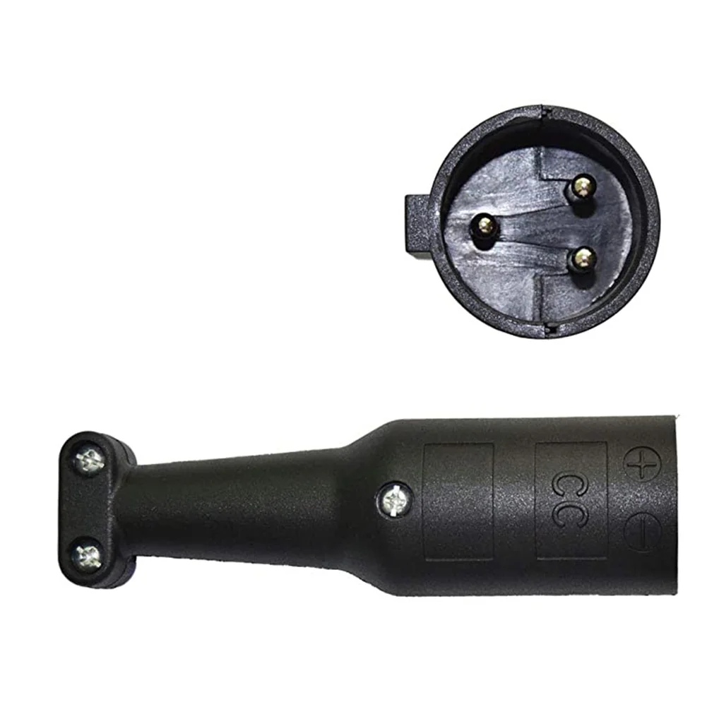 

Powerdrive Charger Plug Replacement 3 pin Generic Black Golf Cart Connector