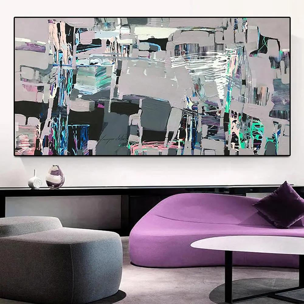 

Blue Gray Black Modern Style Abstract Wall Poster Nordic Canvas Print Painting Contemporary Art Decor Picture For Living Room