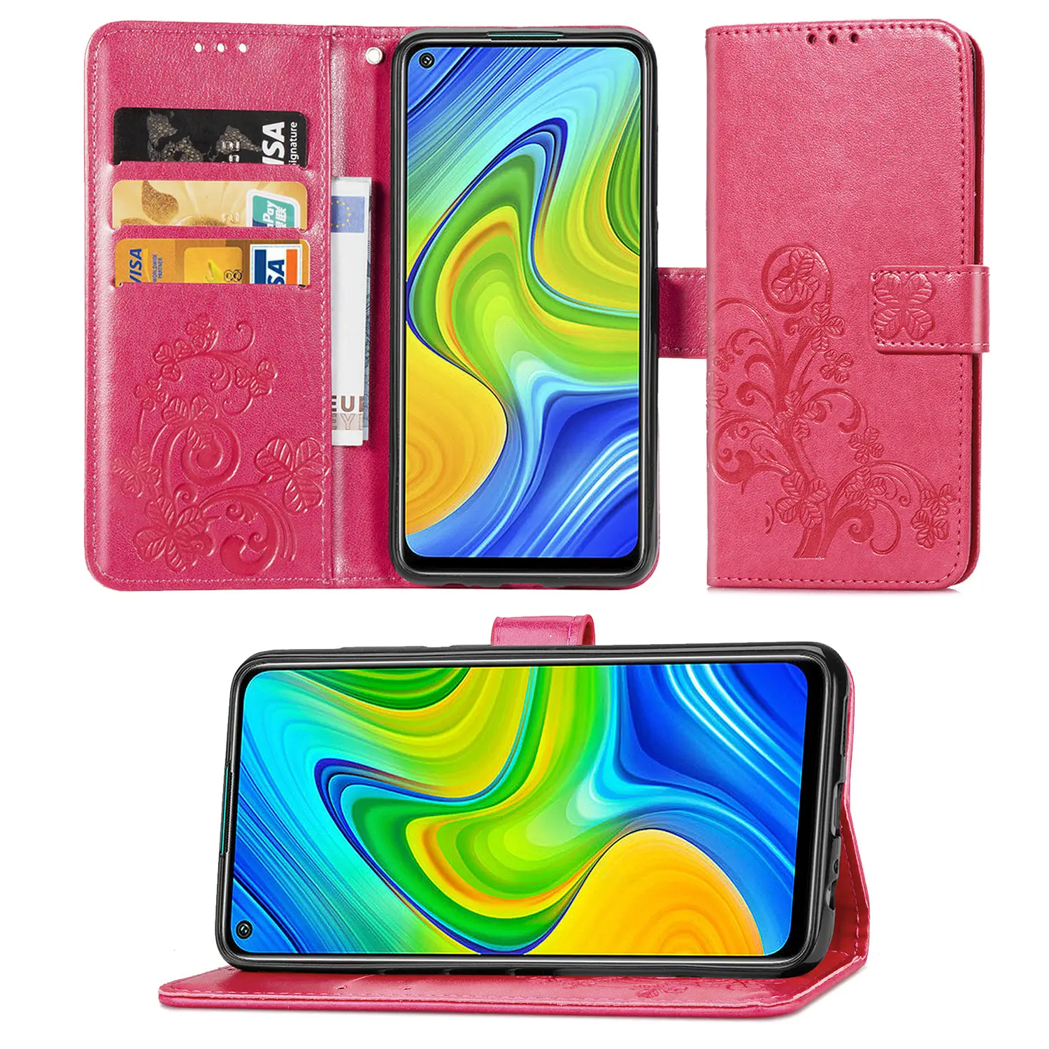 2021 Flower Wallet Flip Case For Xiaomi POCO X3 Redmi 7 8 9A 8A 7A 6 6A 5 Plus 8T Note 9S 9 Pro Mi A3 10 10T A2 Lite Phone | Мобильные