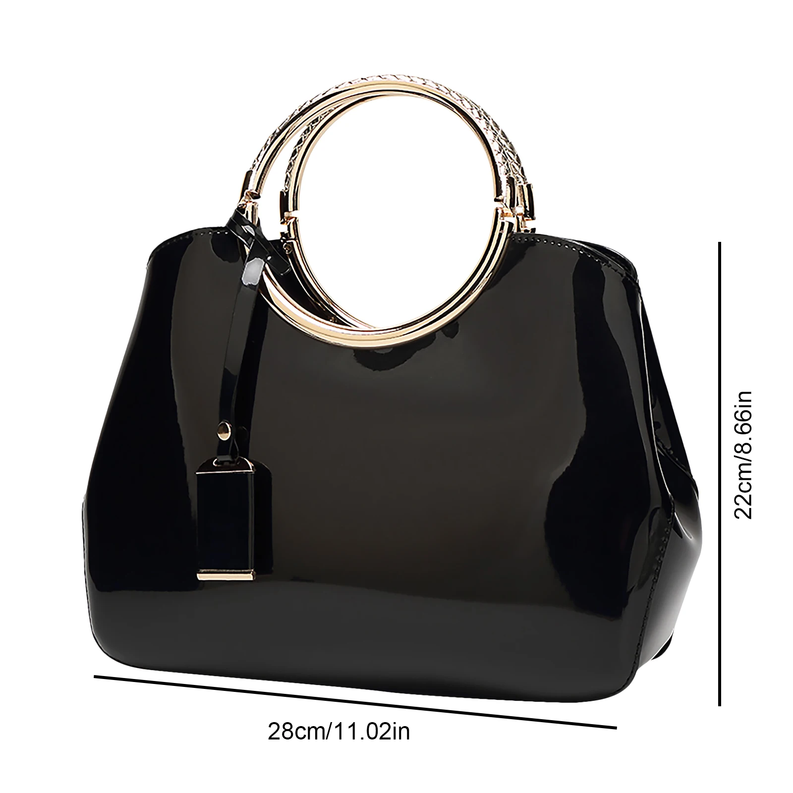 

Fashion Ladies Purses and Handbags for Women Waterproof PU Leather Top Handle Satchel Shoulder Tote Bags Evening Ring Handbags