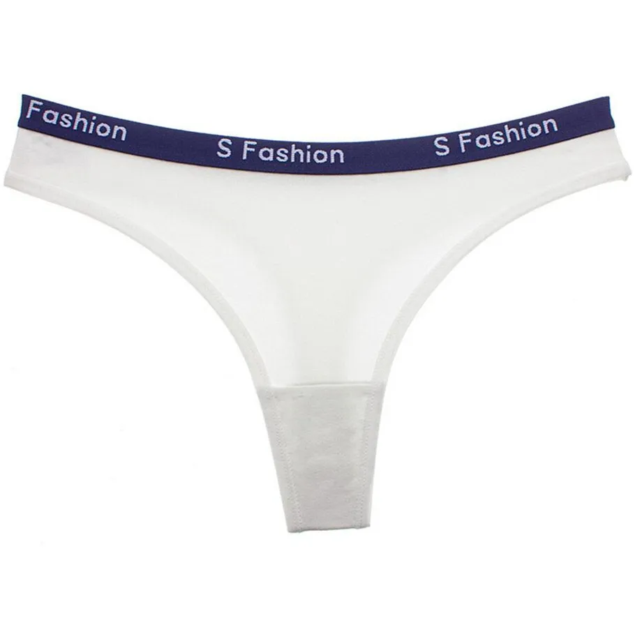 Женские хлопковые стринги с буквенным принтом и G Strings Femme String Calcinha бесшовные