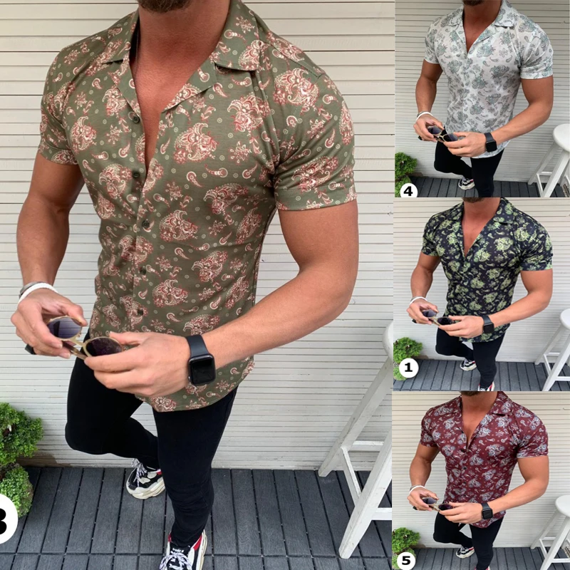 Мужчины сломанные с коротким рукавом рубашка 2021 Новый 3D с принтом модные летние приталенные повседневные рубашки Гавайские рубашки Masculina ...