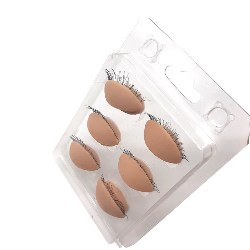 3 пары набор для прививки ресниц тренировочная головка веки силиконовые манекена