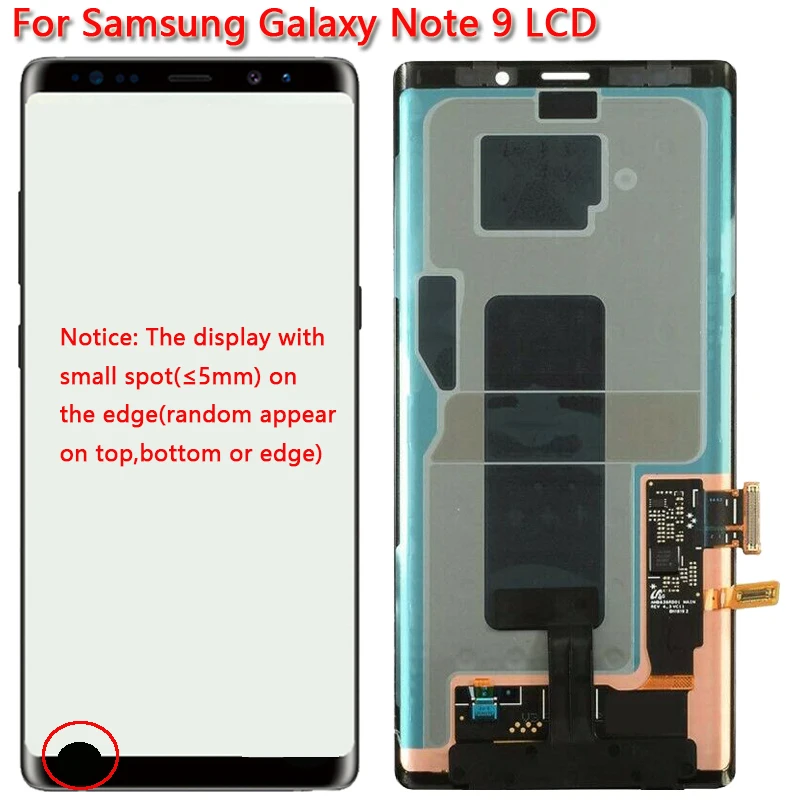 Супер AMOLED N960 ЖК-дисплей для samsung Note 9 N960 N960F N960DS сенсорный экран с рамкой дигитайзер в сборе с черной точкой