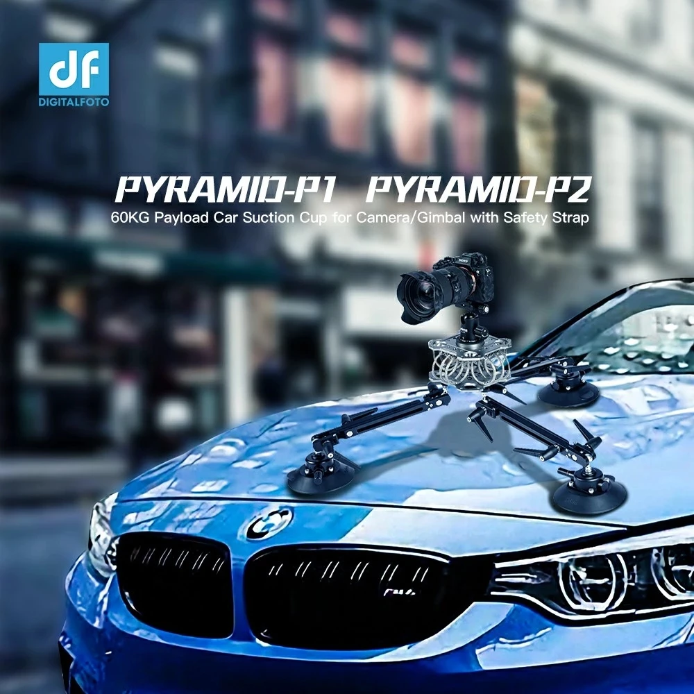 

DIGITALFOTO PYRAMID-P1 PYRAMID-P2 60KG Payload Car Suction Cup for Camera/Gimbal with Safety Strap