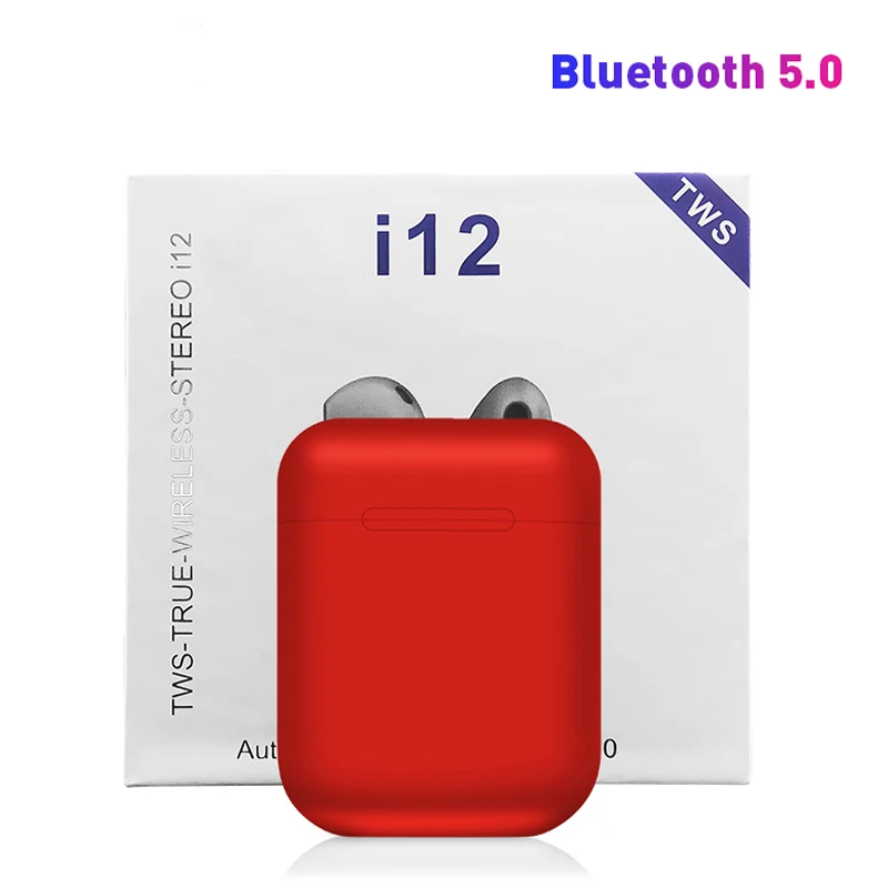 2019 i12 tws сенсорное управление беспроводной Bluetooth 5 0 наушники 3D стильные