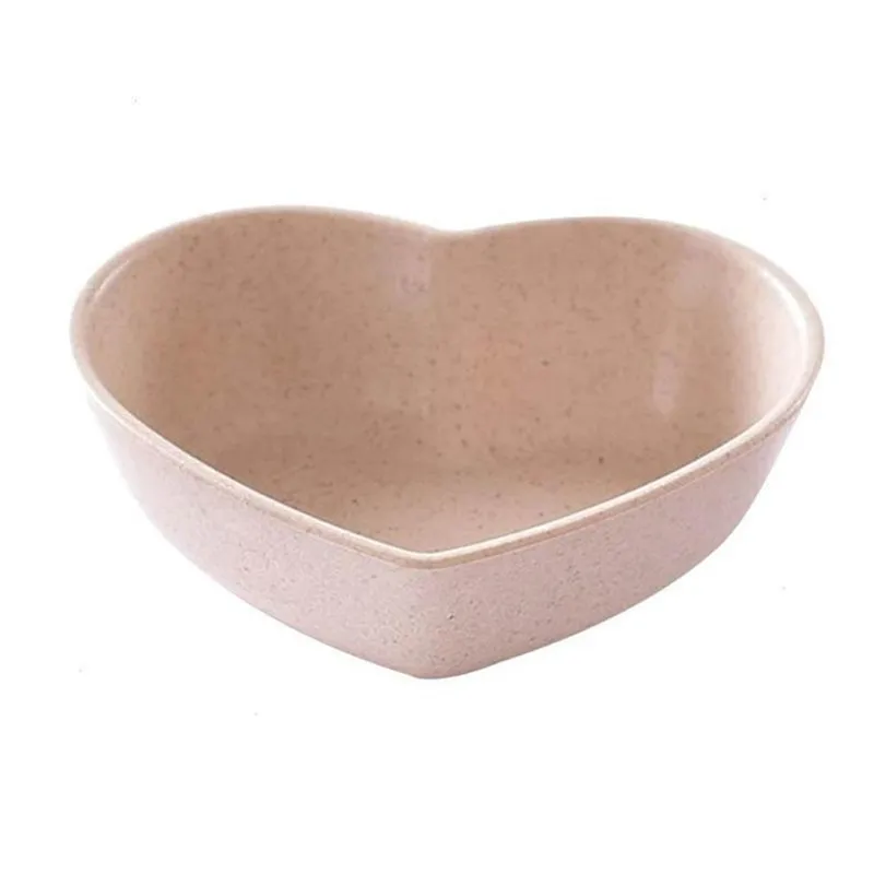 SUEF в форме сердца чаша из пшеничной соломы уксус приправа твердая соевая тарелка