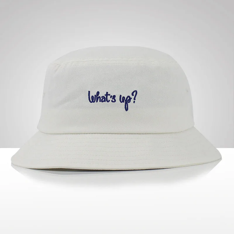 Панама из промытого хлопка с вышивкой Минималистичная уличная женская шапка от