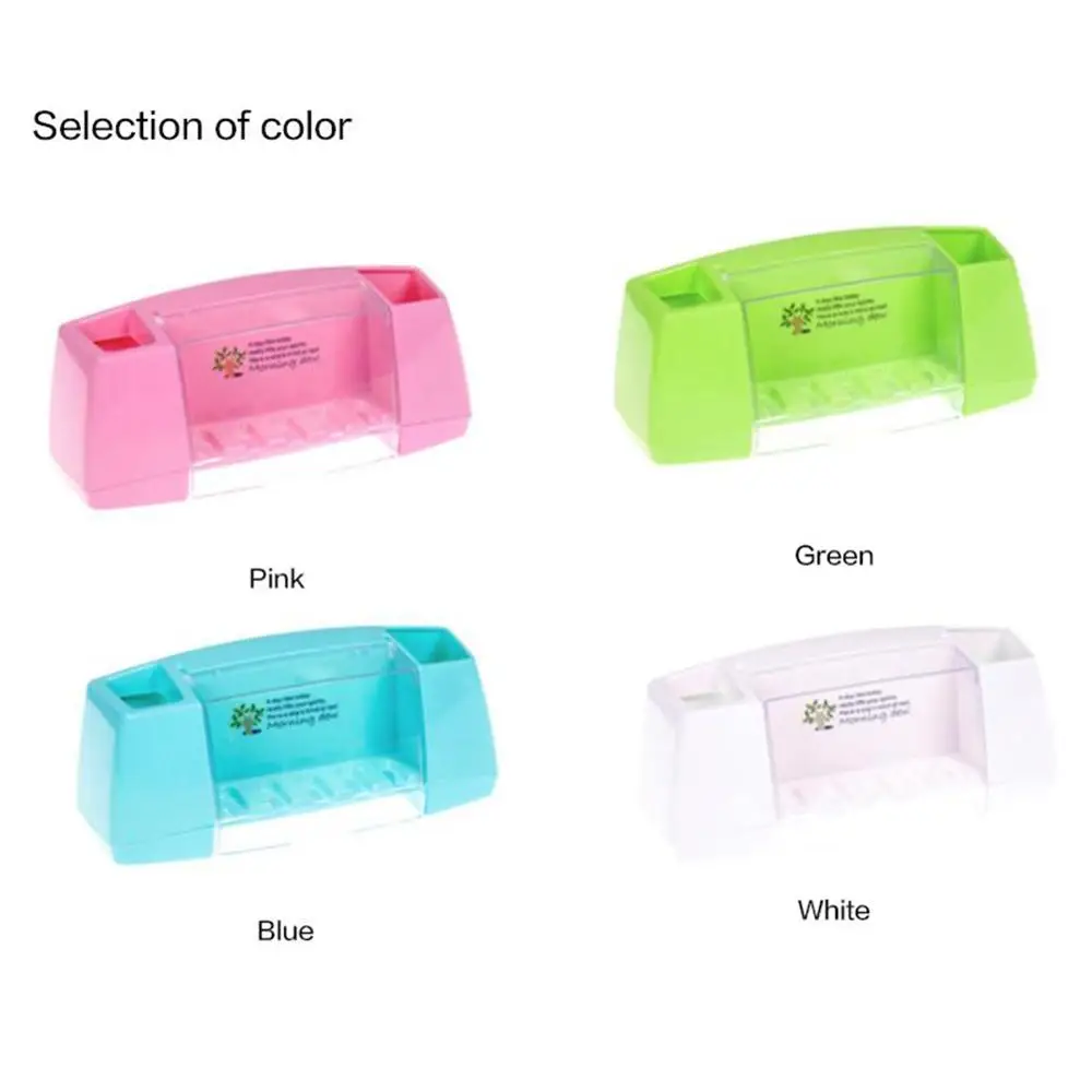 1set Wall Mount Tooth brush Storage Rack Automatic Toothpaste Dispenser Toothbrush Holder Organizer Bathroom Accessories Set | Дом и сад