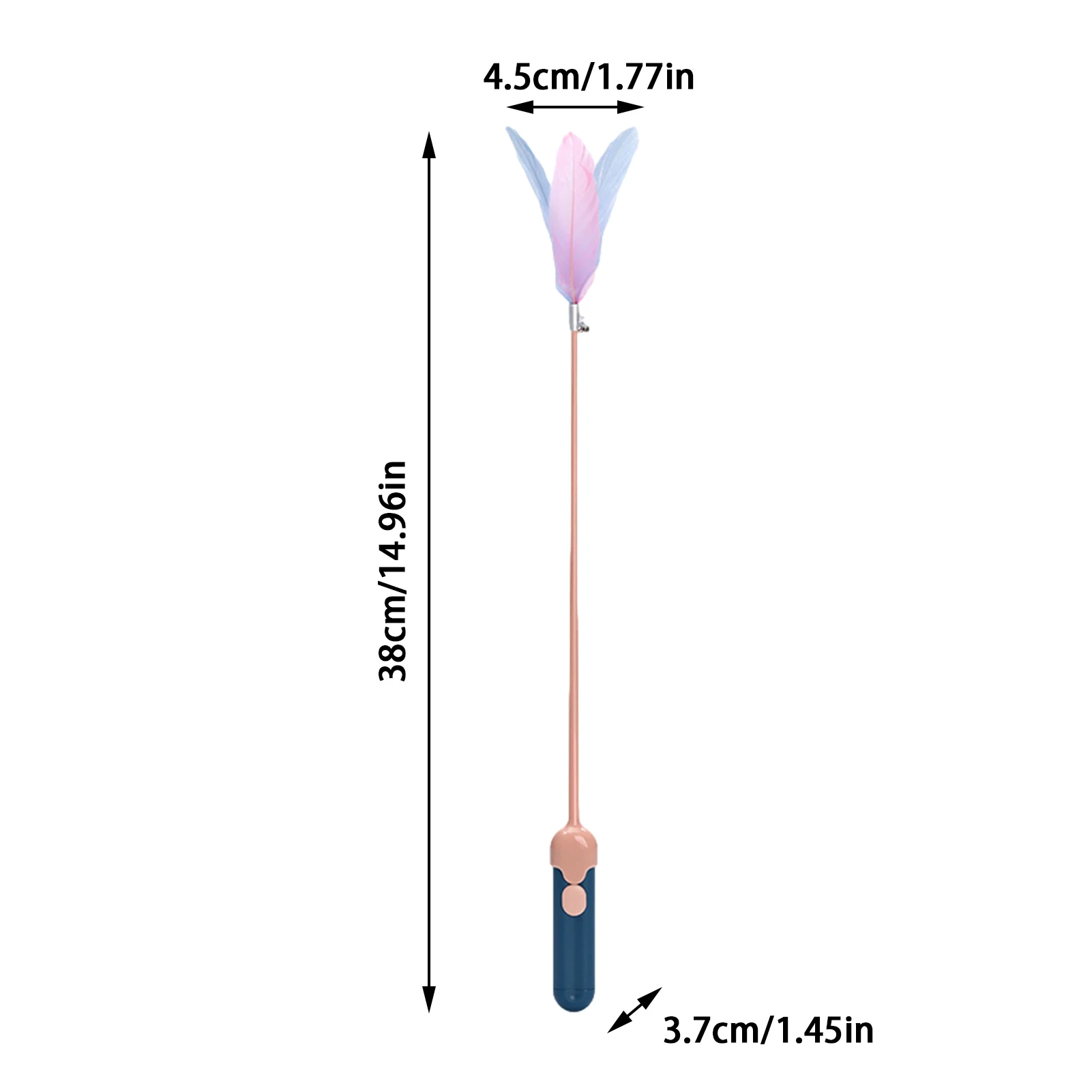

New Infrared Funny Cat Wand Cat Interactive Feather Toy Exercising Pets 2-in-1 Kitten Infrared Toy Cat Teaser With Light