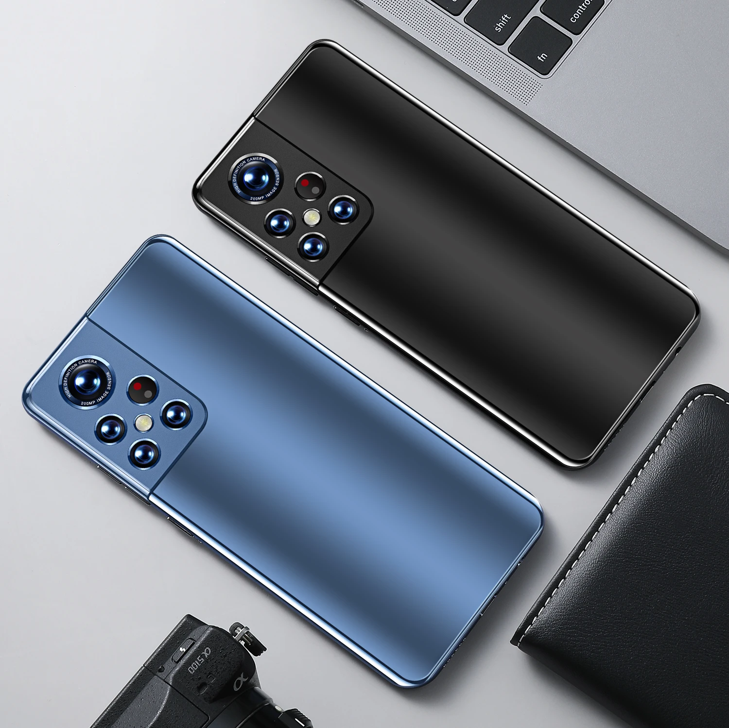 S22-tel&eacute;fono inteligente Ultra versi&oacute;n Global, dispositivo HD de 6,93 pulgadas, 5G, Qualcomm 888 + Android 12, 16GB RAM + 1T ROM, 6800mAh-3