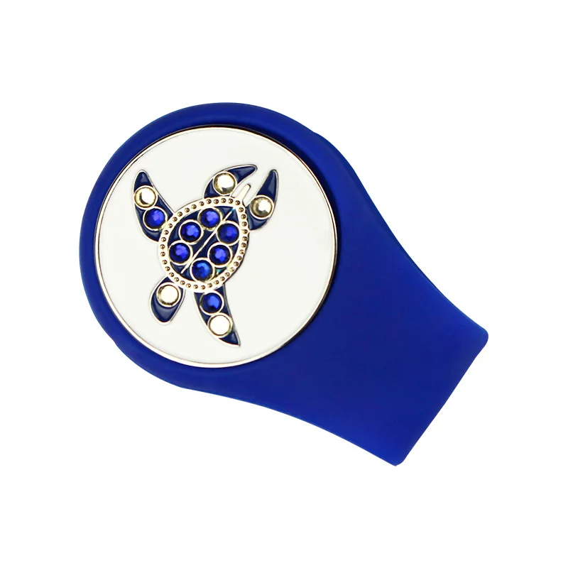 turtle Crystal Golf Ball Marker Наборы клипов для шляп для гольфа 1 шт. Маркер для гольфа и 1 шт. Силиконовые клипсы для гольф-клюшек Лучшие подарки для женщин-гольфистов - Цвет: turtle