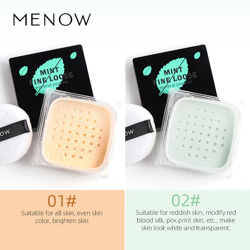 Menow мятный порошок для лица матовый свободный освежающий контроль жирности