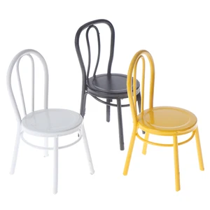 112 кукольный домик миниатюрная мебель металлический стул Кукольный дом аксессуары