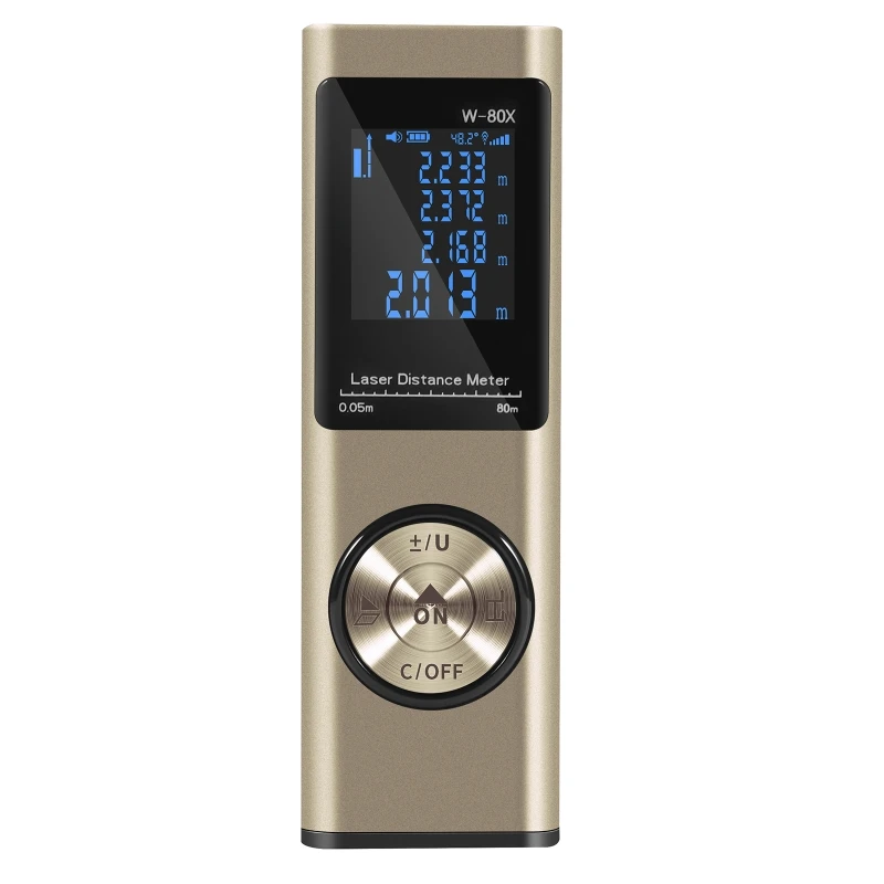 

80m Aluminum IP54 4 Measurement Units Digital Infrared Ray Distance Meter