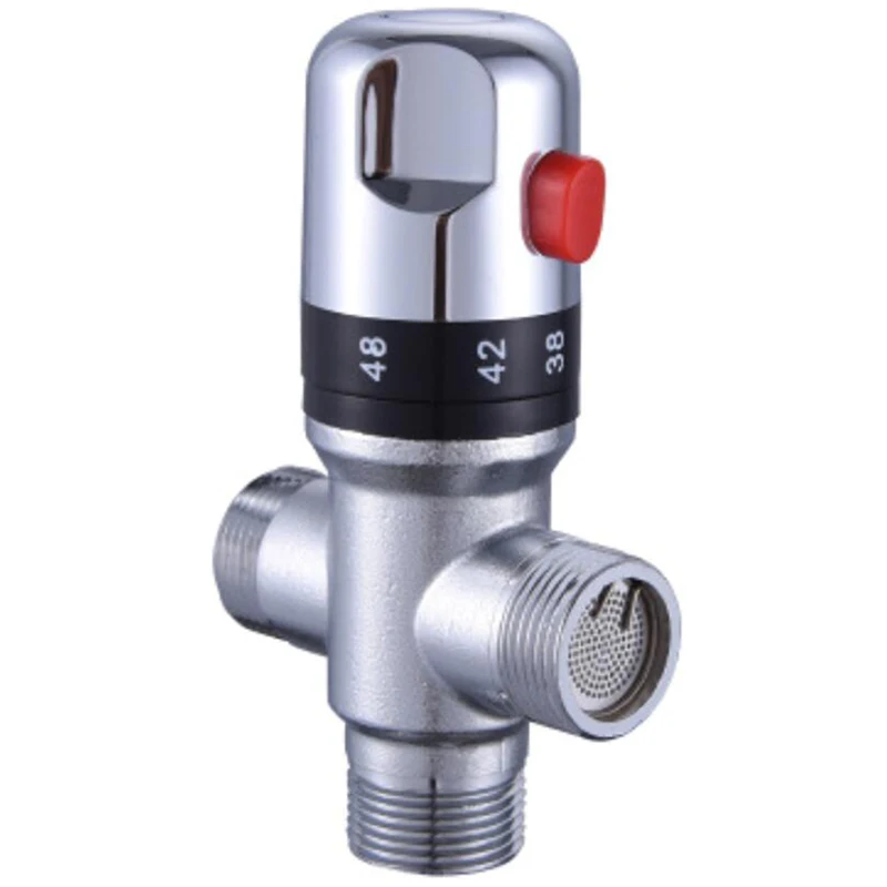 

Термостатический смеситель с медной трубой, кран с контролем температуры воды для ванной комнаты, 6 точек