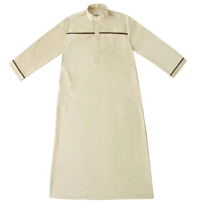 Ramadan Muslim Men Jubba Thobe Long Dress Islamic Clothes Prayer Abaya Robe Saudi Arabia Djellaba Kaftan Dubai Worship Service