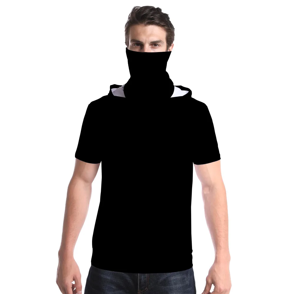 

2020 Новые Модные Короткие повседневные однотонные футболки с высоким воротом