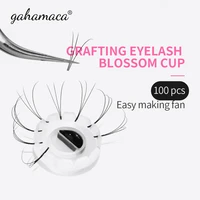 100pcs disposable individual false lash glue holder grafting eyelashes quick blossom cup ring eyelash extension adhesive stand