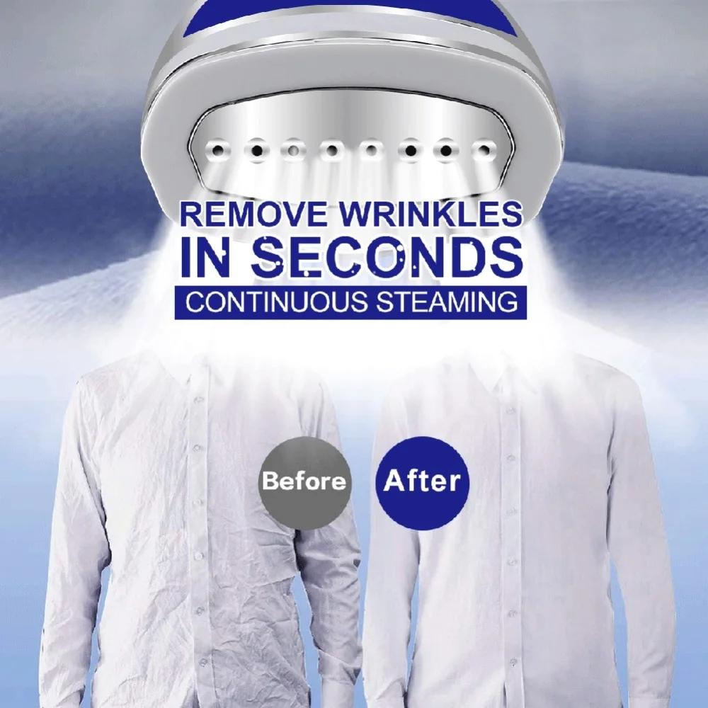 

1600W Portable Handy Steamer For Clothes Travel Leak-Proof Steamer Iron With 200ml Removable Water Tank Clothes Brushes Foldable