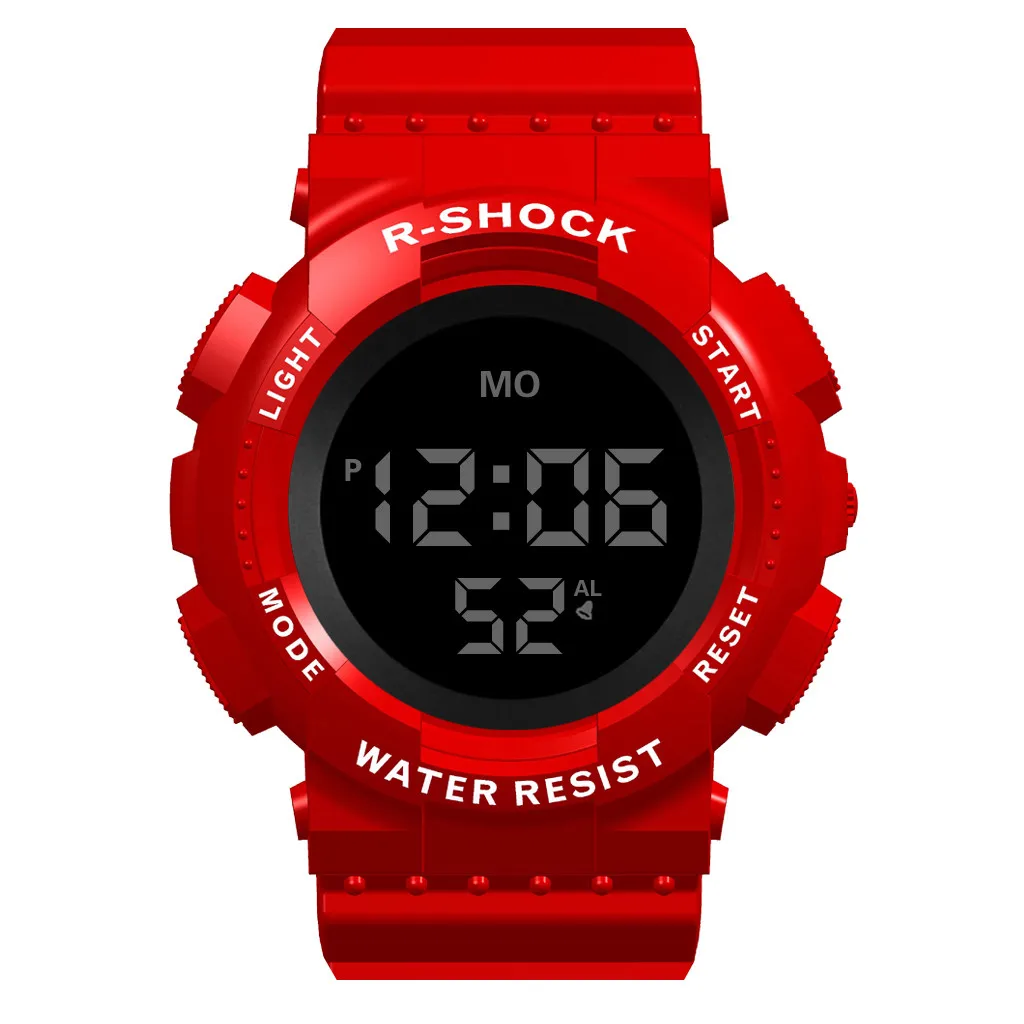 Red 1 Электронные часы мужские s цифровой светодиодный часы мужские спортивные часы reloj deportivo hombre zegarki elektroniczne reloj Digital hombre saat - Цвет: Red 1