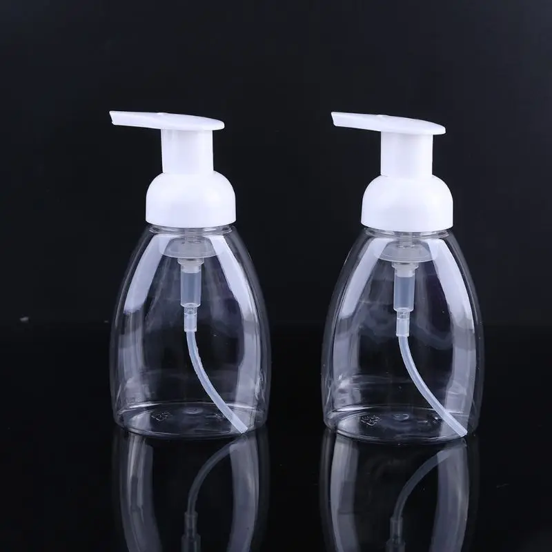 

2Pcs 250ml Clear Foaming Bottle Bubble Refillable Soap Sanitizer Dispenser Pump Cosmetic Shampoo Lotion Containers Bathroom