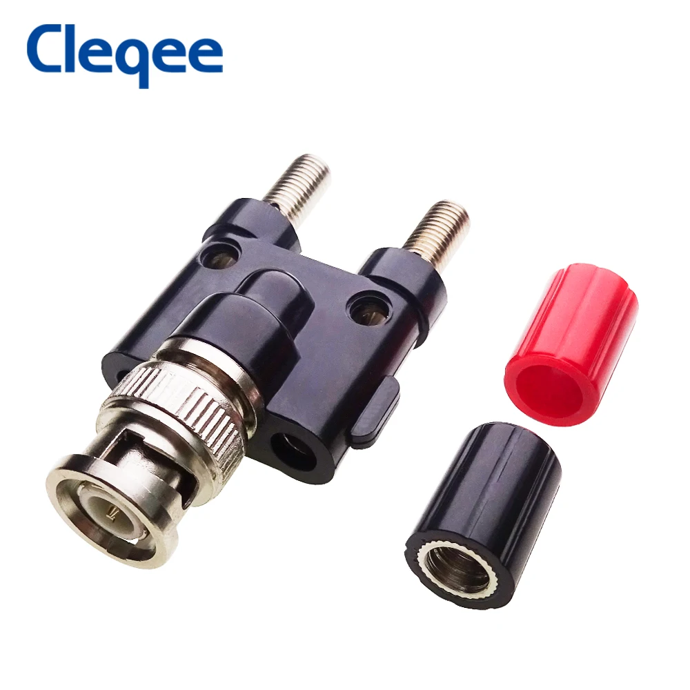 Cleqee P7009 5 шт. BNC штекер для двух двойных разъемов типа банан RF адаптер |