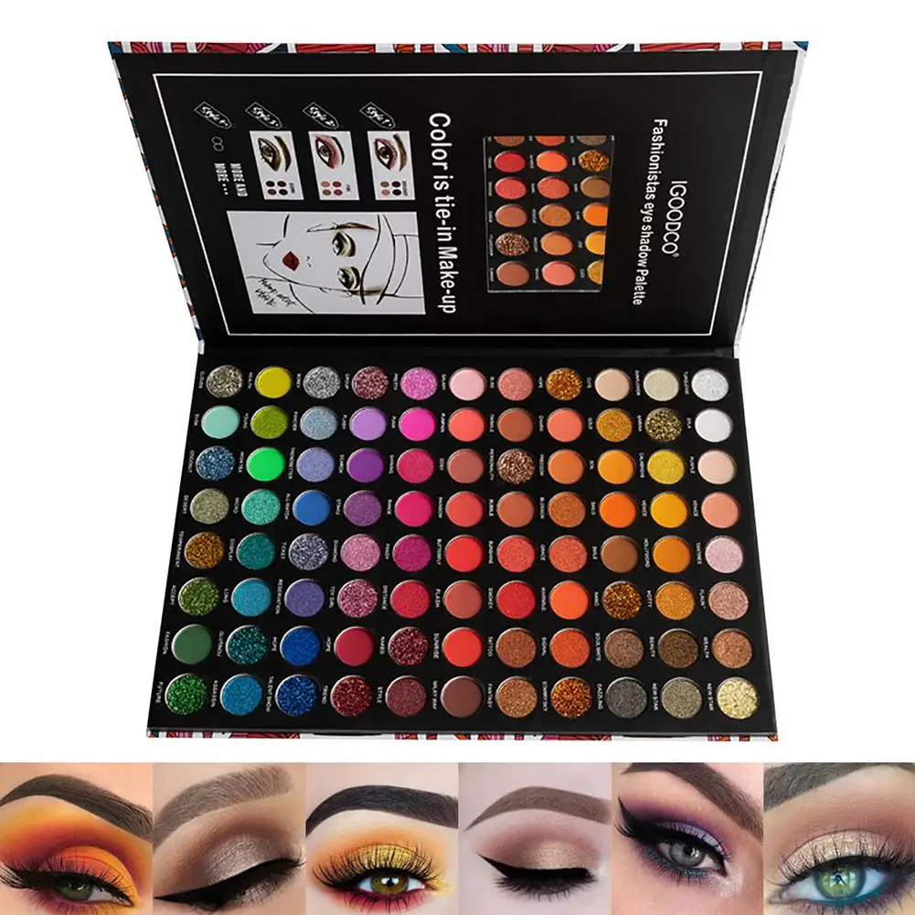 

88 Color Highly Pigmented Natural Color Blendable Eyeshadow Palette Matte Shimmer Pigmented Eye Makeup Set