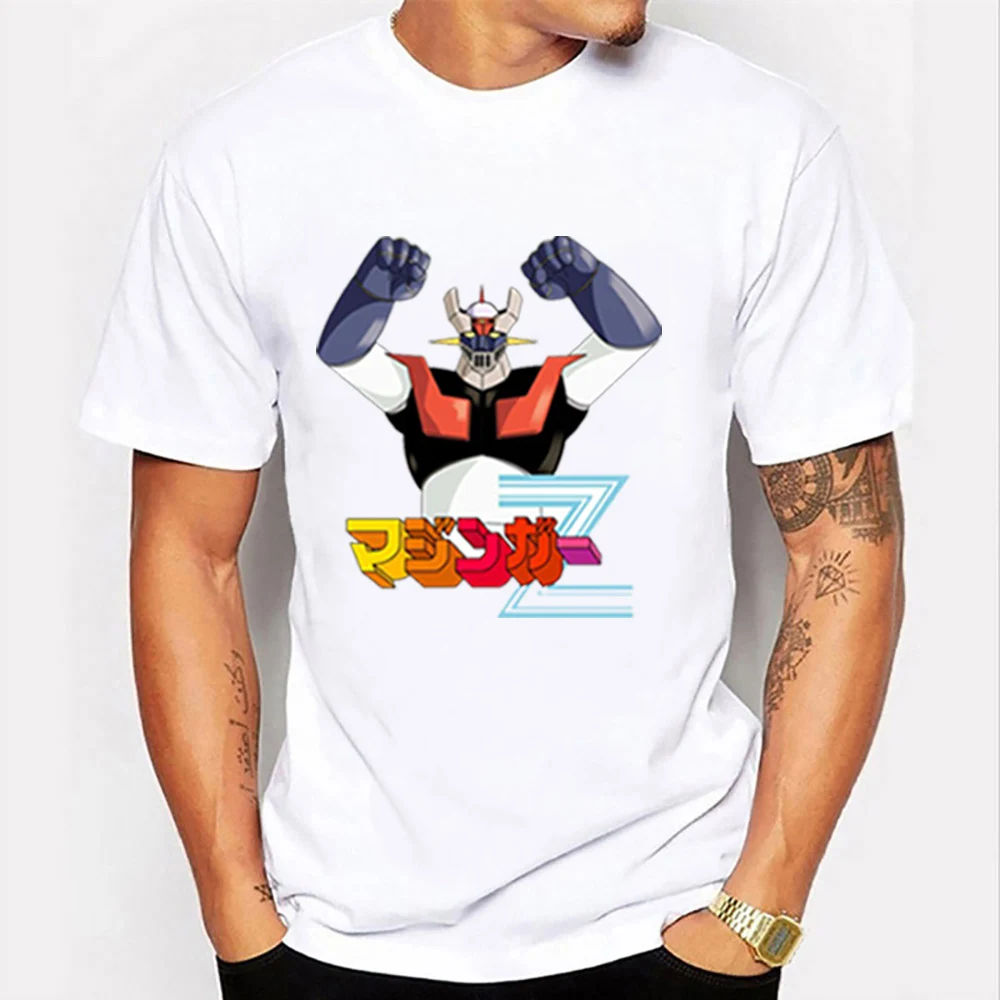 

Anime Mazinger Z T Shirt Men Tshirt Cotton Graphic Streetwear T-shirt T Shirts Summer Camisas Short Sleeve Tee Round Neck Tops