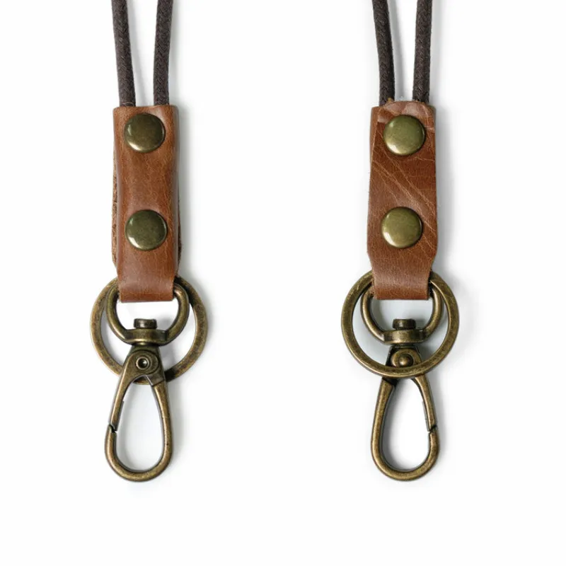 Винтажный кошелек из натуральной кожи для ключей DIY аксессуары мужской женский