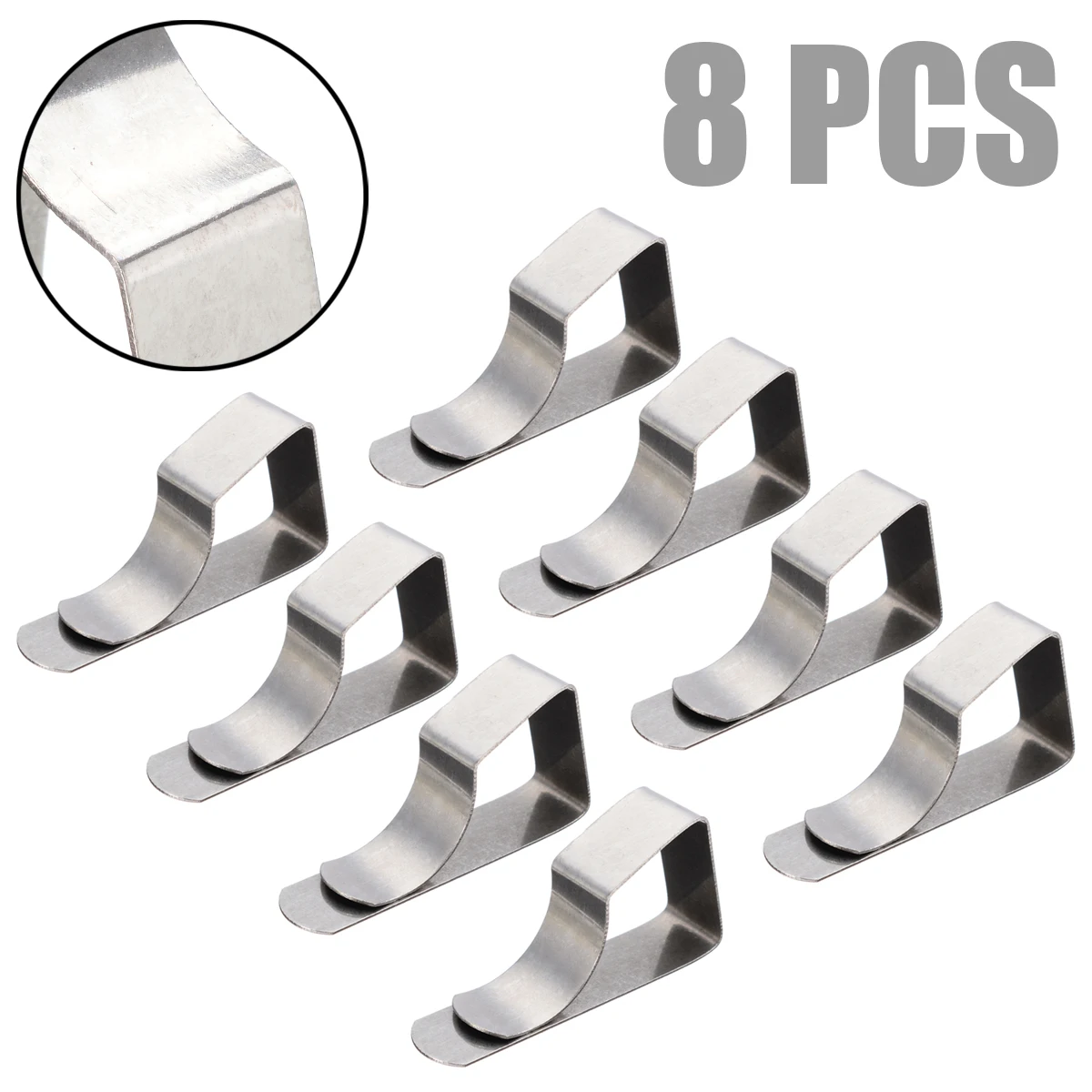 

8Pcs Stainless Steel Table Cloth Clip Sliver Tablecloth Stable Clips Wedding Home Garden Supplies Table Cover Holder