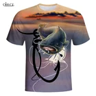 Мужская футболка CLOOCL с 3D рисунком животных, сома, рыбы, летняя футболка Harajuku с коротким рукавом, Уличная Повседневная футболка унисекс, топы, Прямая поставка