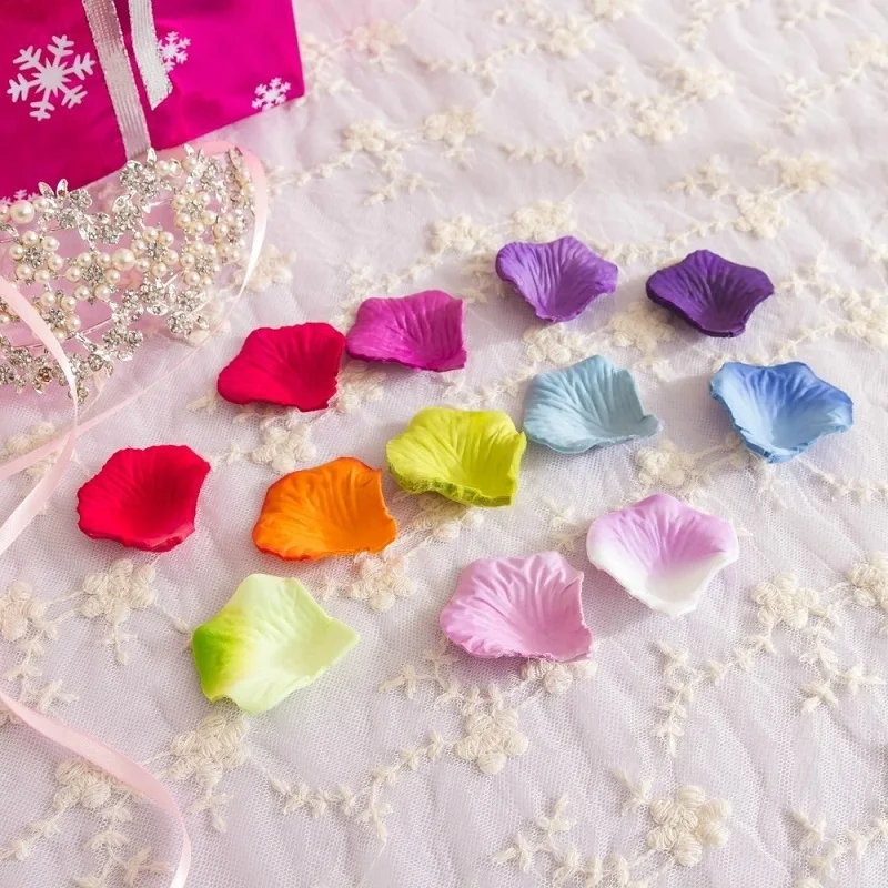 3000pcs 5*5cm Rose Petals Romantic Wedding Decoration Artificial Fake Flower Room Love Heart Bed 5z | Дом и сад