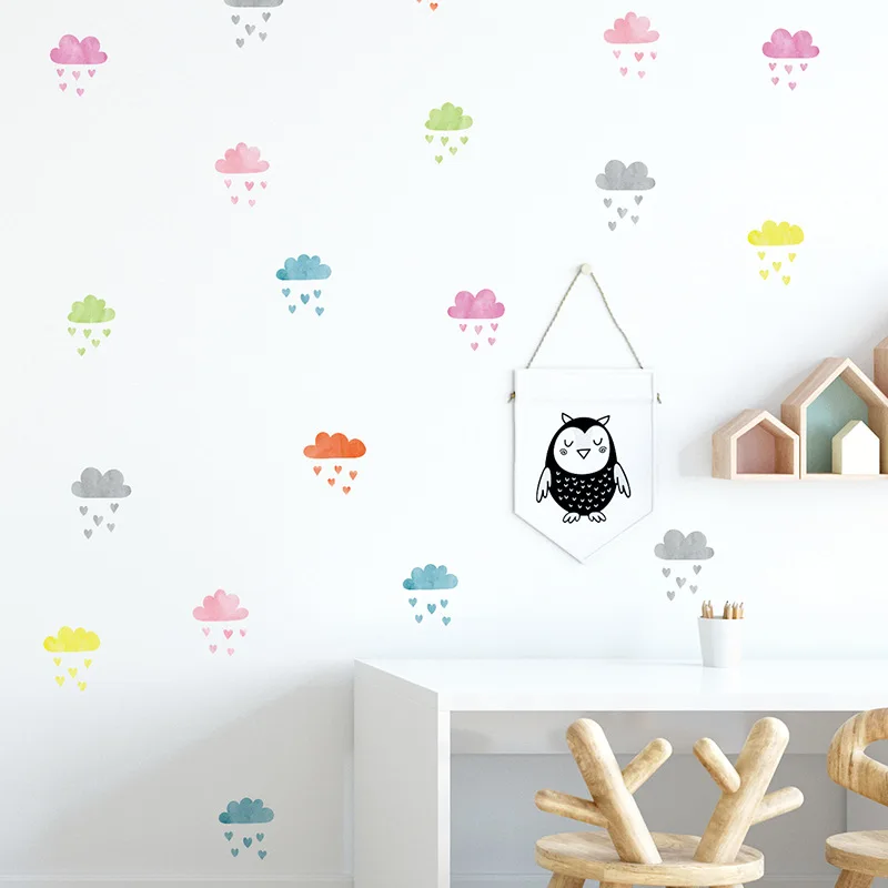 Мультяшные настенные Стикеры с рисунком дракона и облака украшение комнаты